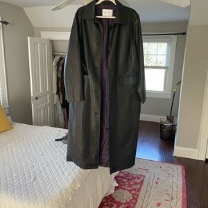 Black Leather Long Coat